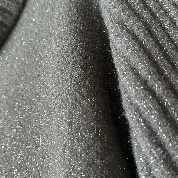 Sparkly silver gray Express turtleneck sweater - Picture 3 of 6